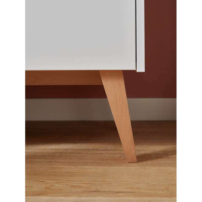 Dulap 2 usi MDF/Lemn Swing Alb 