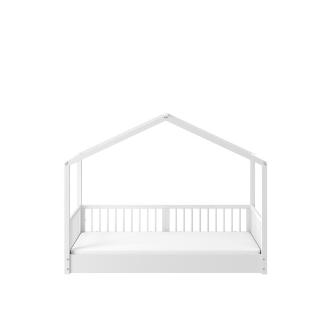 Dream Nest, patut montessori tip casuta, alb, 80x160