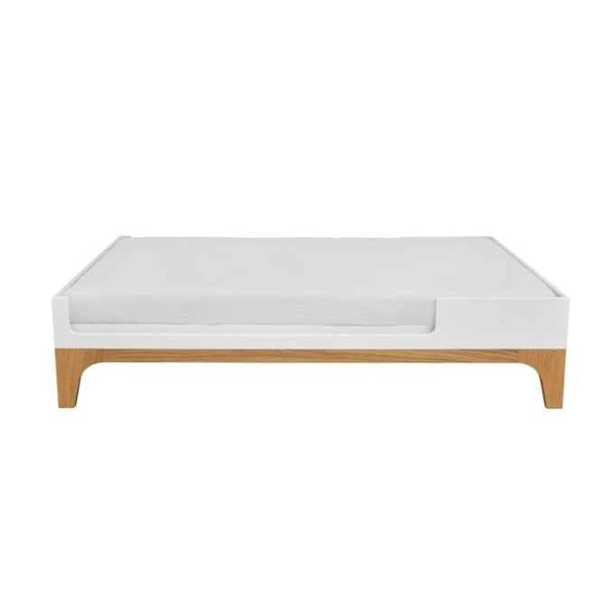 Patut bebe transformabil, UP!, lemn/MDF, alb, 120-160 x 70 cm