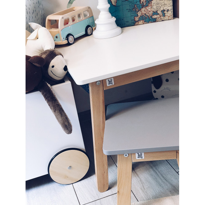 Scaun Woody gri neutru